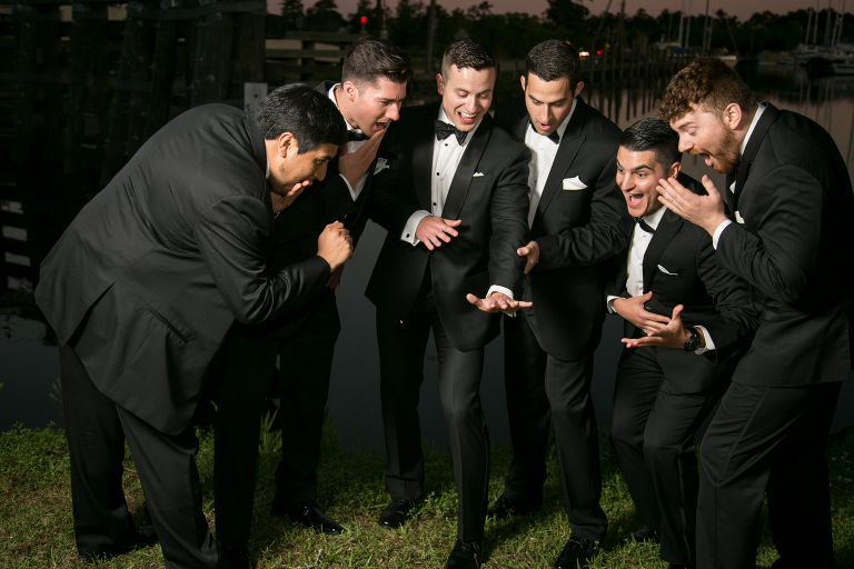 Groomsmen and wedding ring