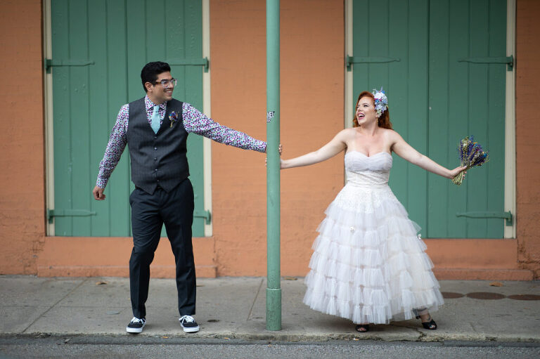 Destination wedding in the French Quarter of New Orleans.